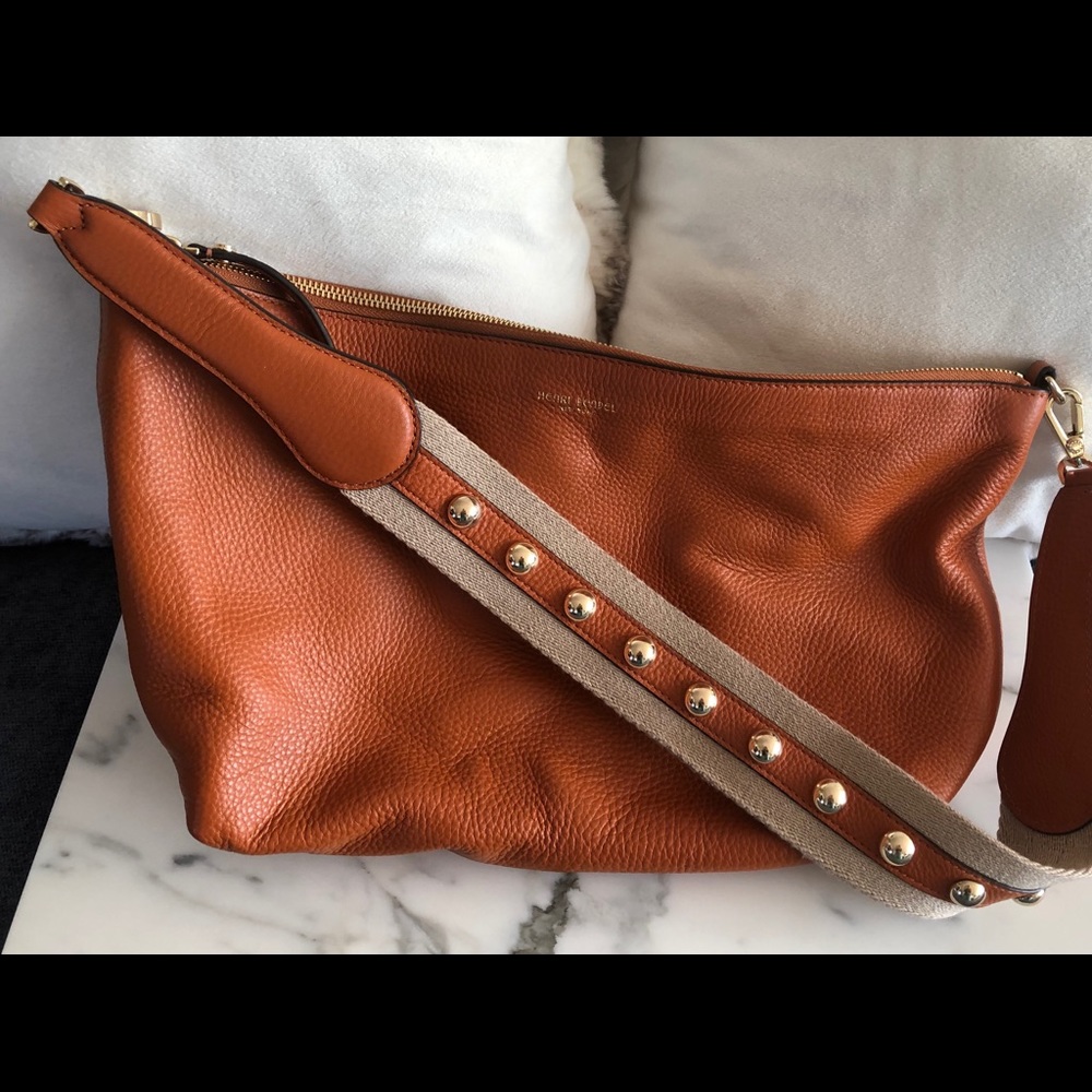 Henri bendel Webbed Shoulder Bag Dk Orange NWT